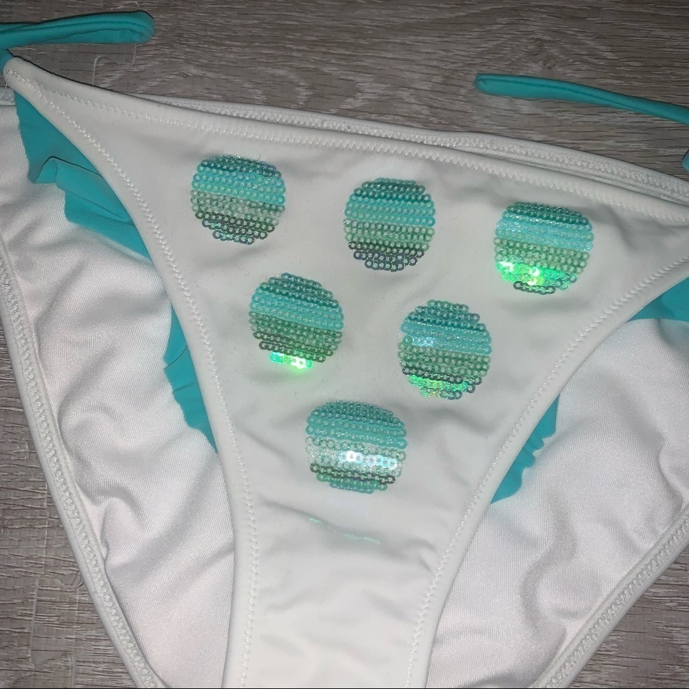 Victoria’s Secret White string and sequin bikini, Small - Picture 2 of 4